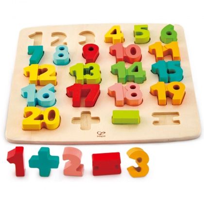 hape, дървен, пъзел, числа, цифри, знаци, събиране, изваждане, математика. игра, игри, играчка, играчки