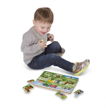 Melissa & Doug, играчка, играчки, игри, игра пъзел, пъзели, puzzles, пъзелите, пъзели игри фигури, фигури за декорация, фигури за игра , музикална ферма, фермата на Макдоналд