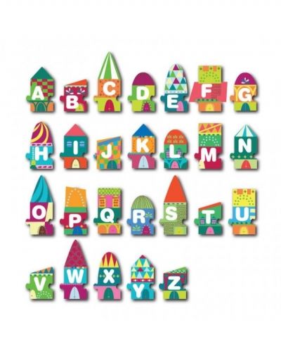 Apli, пъзел, къща, от букви, 40 части, образователен, английски букви, латински букви, букви, блок, къщи, пъзели, puzzle, puzzles