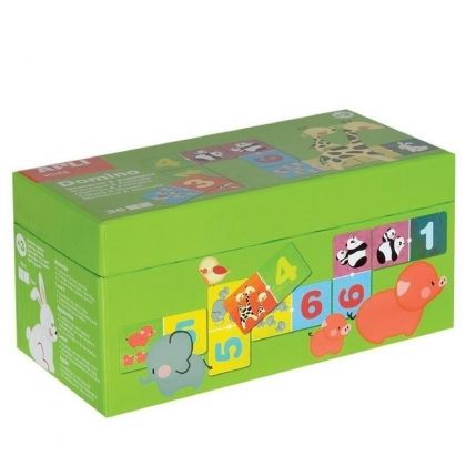 Apli, домино, числа и животни, 36 елемента, игра, игри, играчка, играчки