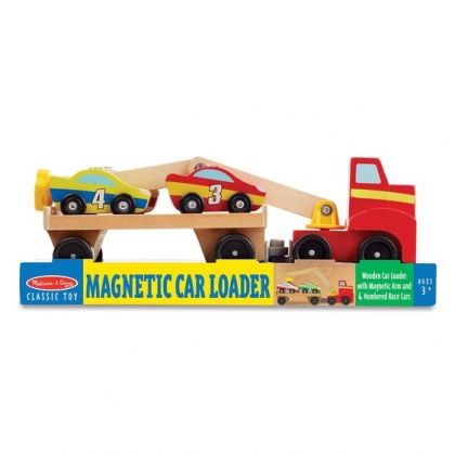 Melissa and Doug, магнитен дървен автовоз, автовоз с коли, детски автовоз, дървен автовоз, игра, игри, играчка, играчки 