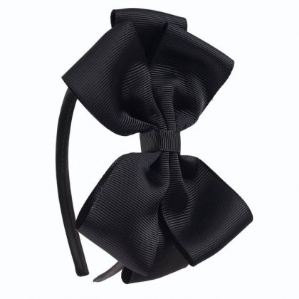 диадема, с панделка, панделки, черна, черно, черни, аксесоар, аксесоари, за, коса, диадеми, подарък, подаръци, headband