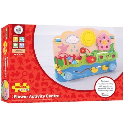 bigjigs, активен център, дървен център с активности, център с активности, цвете, активности, игра с активности, игра, игри, играчка, играчки