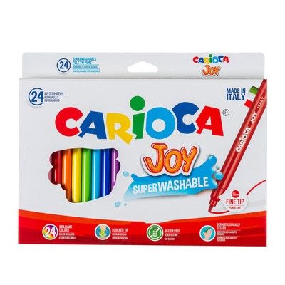 Carioca, творчески комплект  флумастери, 24 цвята, флумастери, творчество с флумастери, творчество, детско творчество, флумастери за ученици, ученик, ученици, училище 