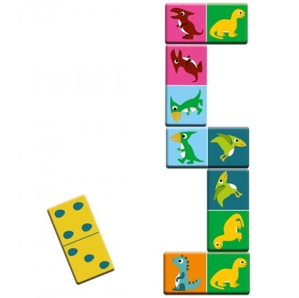 Djeco, Три детски игри в една, Динозаври, домино, мемо игра, бинго, игра, игри, играчка, играчки