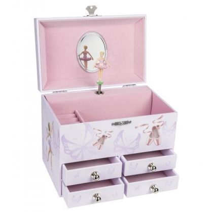 Goki, Музикална бижутерна кутия с чекмедженца, Балерина, бижутерна кутия, музикална кутия за бижута, музикална кутия, детска бижутерна кутия, кутия за бижута