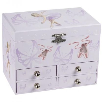 Goki, Музикална бижутерна кутия с чекмедженца, Балерина, бижутерна кутия, музикална кутия за бижута, музикална кутия, детска бижутерна кутия, кутия за бижута