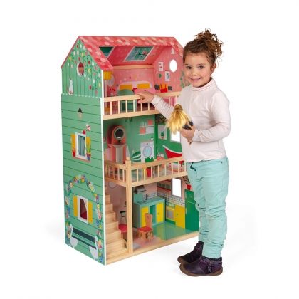 janod,дървена, детска, куклена, къща, къщичка, за, кукли, игра, игри, играчка, играчки
