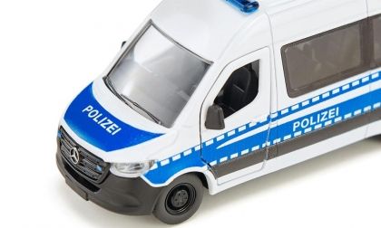 Siku - Играчка - Полицейски автомобил с плъзгащи се врати Mercedes Benz Sprinter Bundespolizei