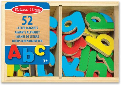 Melissa & Doug, играчка, играчки, дървена играчка, детска играчка, играчка за деца, играчка от дърво, дървени магнитни букви, магнитни букви, английски букви, дървени букви с магнит, дървени английски букви с магнит, магнитни букви за игра