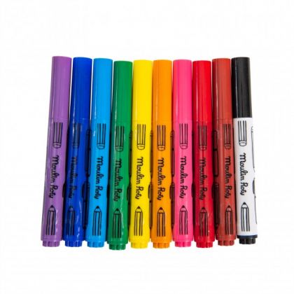 Moulin Roty -  Комплект цветни маркери - 10 цвята