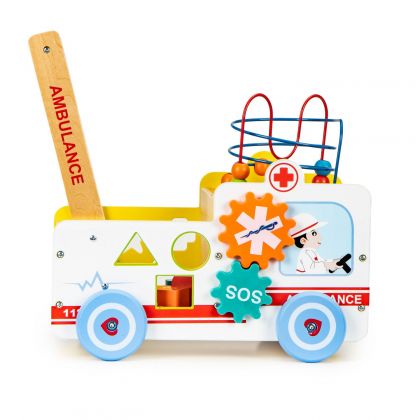 Ecotoys, играчка, играчки, дървена играчка, дървени играчки, дървен уокър, уокър с активности, играчка с активности, дървена уокър с активности, детски уокър, детска играчка с активности, играчка за бутане, продукти Ecotoys, играчки Ecotoys