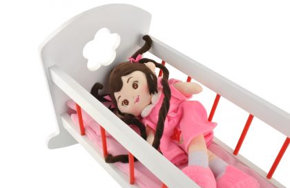 Дървена играчка - Легло за кукли 