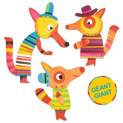 Djeco - Творчески комплект - Направи три гигантски животни 
