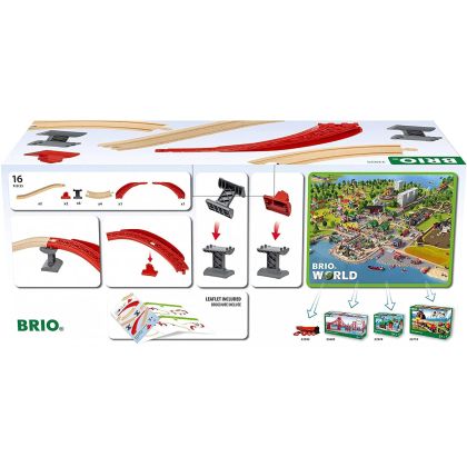 Brio - Комплект с релси, пътища и подпори 