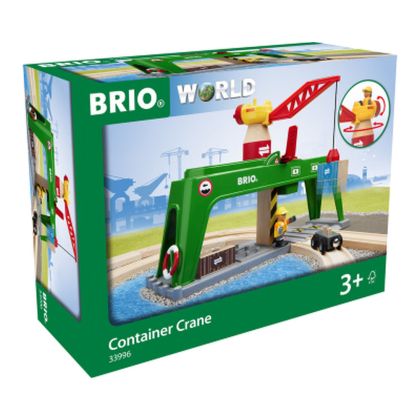 Brio, играчка, играчки, влаков комплект, влакови комплекти, детски влаков комплект, игра с влакчета, кран с контейнери, кран с контейнери, продукти Brio, играчки Brio, дървени играчки Brio, влакови комплекти Brio