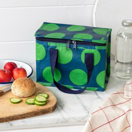 Rex London - Термо чанта за обяд - Синя със зелени точки 