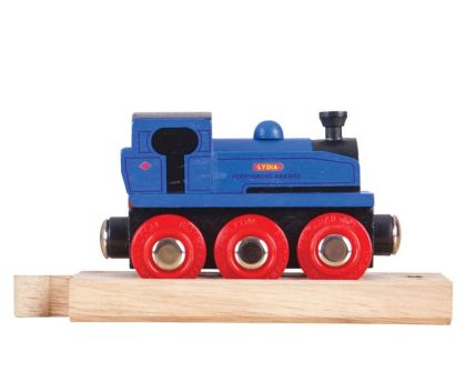 Bigjigs, играчка, играчки, дървена играчка, дървени играчки, локомотивче, дървено локомотивче, играчка локомотив, дървен локомотив, синьо локомотивче за игра, детски локомотив в син цвят, дървен детски локомотив, продукти Bigjigs, играчки Bigjigs