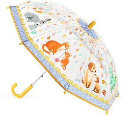 Djeco, чадър, чадъри, детски чадър, чадър за дете, чадър за деца, детски чадъри, сладък чадър за деца, чадър с животни, креативен чадър, чадър с животни мама и бебе, продукти Djeco, играчки Djeco, чадъри Djeco, детски чадъри Djeco