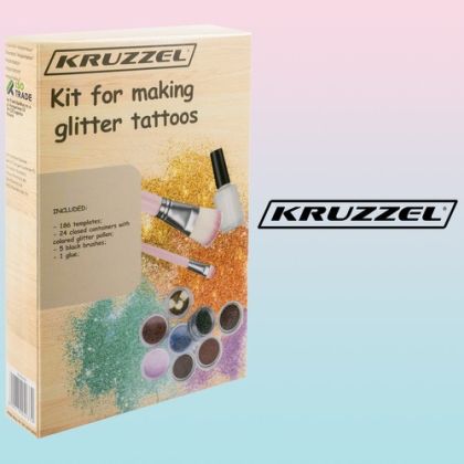 Блестящ комплект за детски татуировки Kruzzel