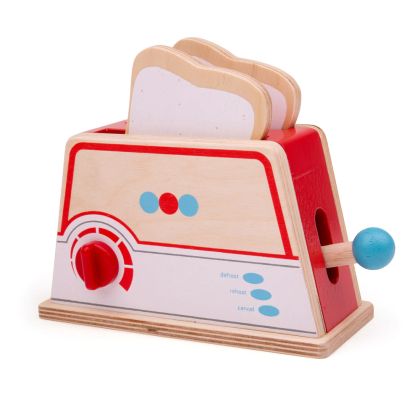Bigjigs - Детски дървен тостер - аксесоар за детска кухня