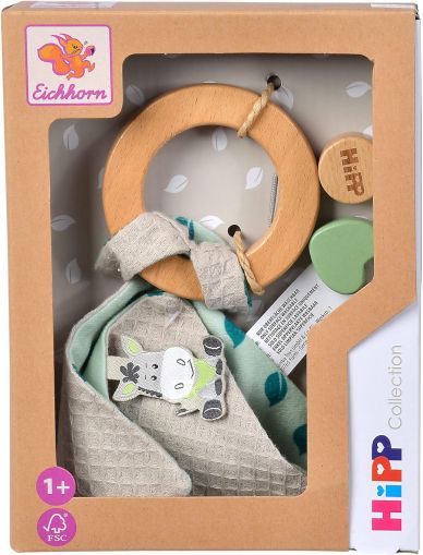 Мека бебешка дрънкалка за хващане - Магаренце - Колекция HIPP - Eichhorn