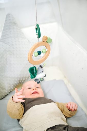 Мека бебешка дрънкалка за хващане - Магаренце - Колекция HIPP Eichhorn