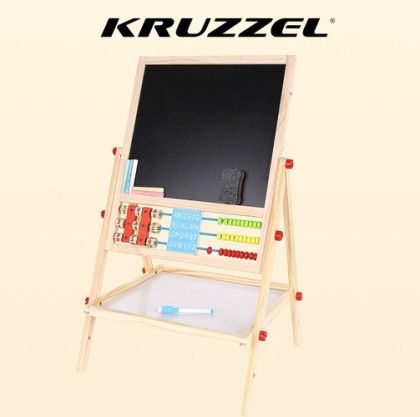 Двулицева дървена дъска за писане и рисуване - Kruzzel
