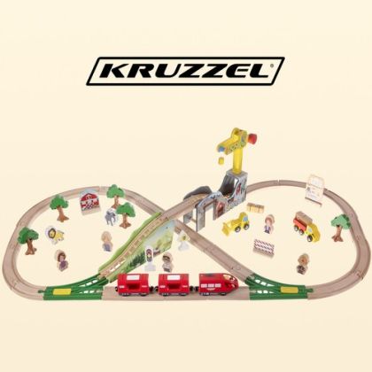 Дървенa писта с релси - 3.2 метра - 57 части - Kruzzel
