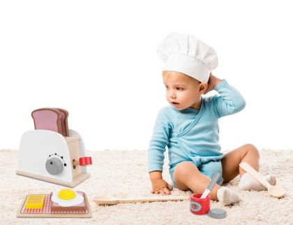Детски дървен тостер - аксесоар за детска кухня - Kruzzel