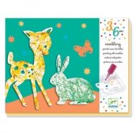 Djeco - Творчески комплект за мраморно оцветяване - Цветен парад
