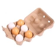 Bigjigs - Дървени яйца в картонена кутия