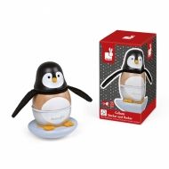Janod - Дървена играчка за нанизване - Клатушкащо се пингвинче