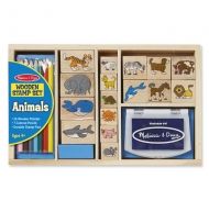 Melissa & Doug - Комплект за печат на животни - Дървени печати