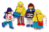 Goki - Гъвкави кукли за кукленска къща - Ваканционно семейство