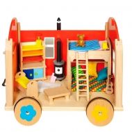 Goki - Строителен фургон за кукли с аксесоари 