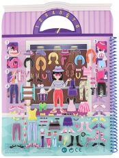 melissa & doug, книжка с меки стикери за многократна употреба, делукс, бляскав момент, мода, дрехи, облечи, творчество със стикери, творчество, стикер, игра, игри, играчка, играчки