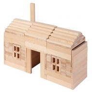 Goki, конструктор натурален двеста части, строителни плоскости, дървен строител, дървен конструктор, дървена играчка, образователна играчка, играчка, играчки, игри, игра