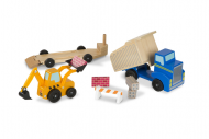 Melissa & Doug - Дървени строителни превозни средства - Самосвал и товарач