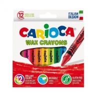 Carioca - Комплект восъчни пастели - 12 цвята 