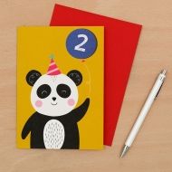 rex london, картичка за рожден ден, панда, картичка, рожден ден, поздравителна картичка, детска картичка