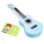 New Classic Toys - Дървен музикален инструмент - Синя китара
