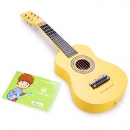 New Classic Toys - Дървен музикален инструмент - Жълта китара