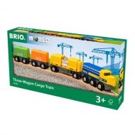 Brio, Товарен влак с три вагона, товарен влак, детско влакче, влак, влакче, детска играчка, детски играчки, игра, игри, играчка, играчки