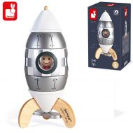 Janod - Дървена играчка - Сребърна магнитна ракета 