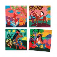 Djeco - Творчески комплект за рисуване с бои - Полинезия 
