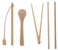 Дървена образователна играчка с различни активности 